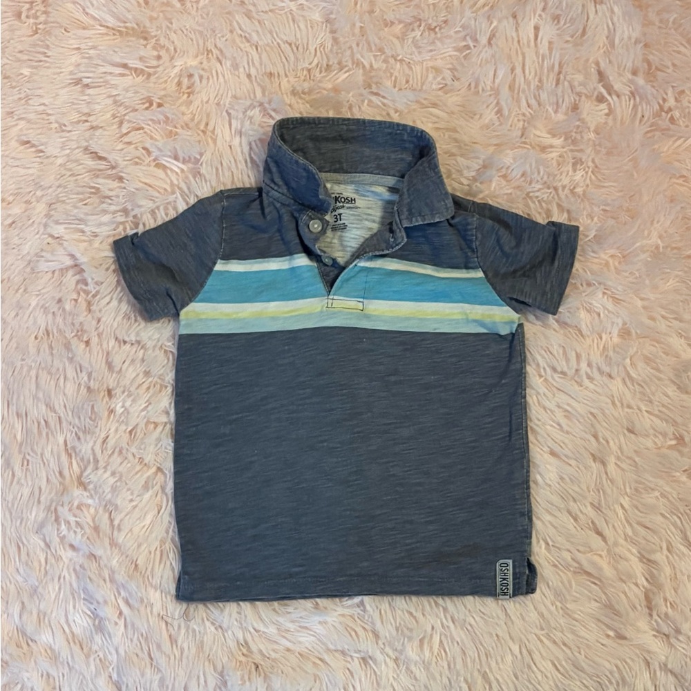 OshKosh B'gosh Grey Striped Kids Polo
